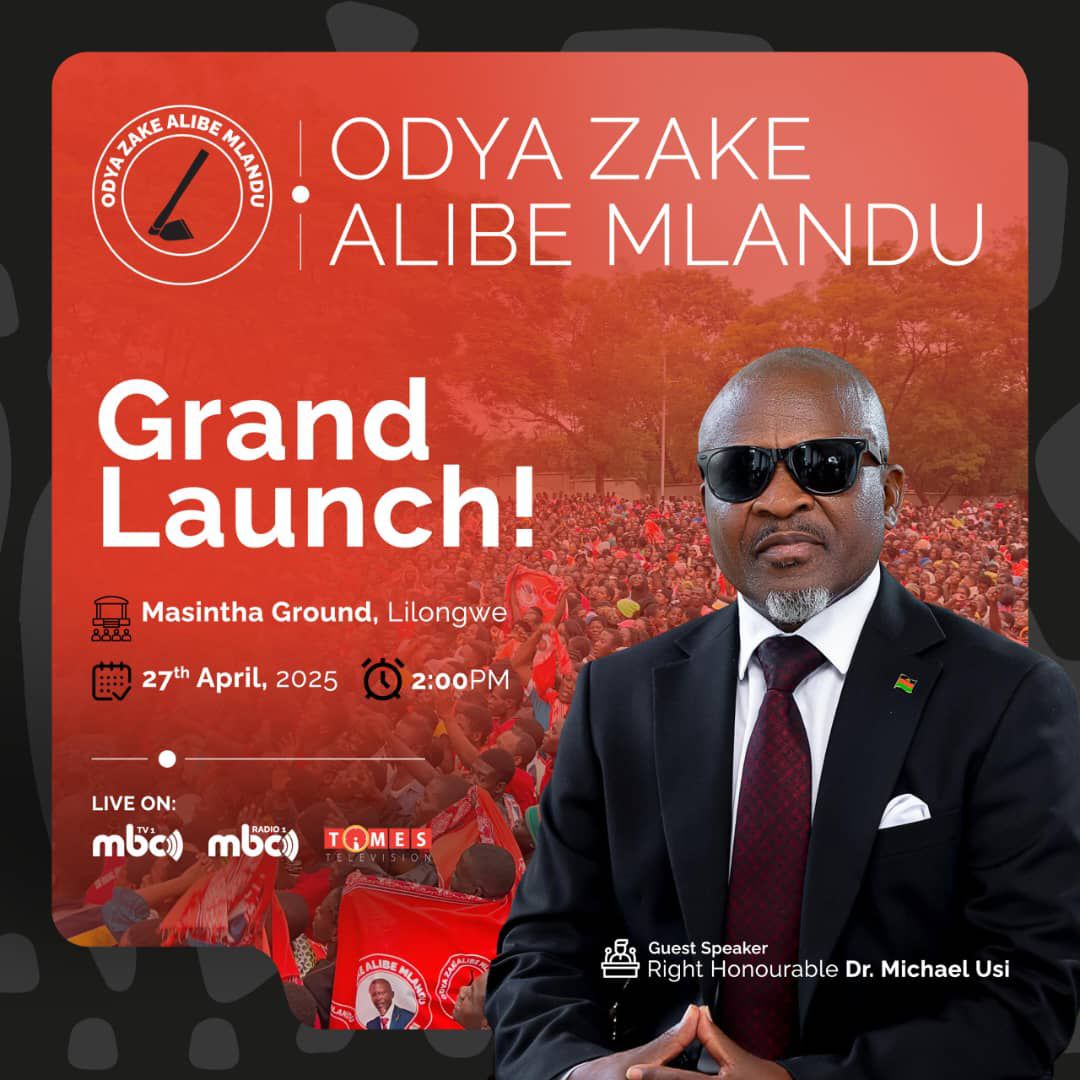 DR. USI SET TO LAUNCH “ODYA ZAKE ALIBE MLANDU”